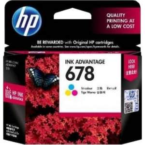 HP 678 Tri-color Original Ink Advantage Cartridge, Blue, Yellow, Magenta 