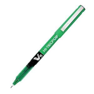Pilot V5 Hi-Tecpoint Rollerball Pen, 0.5 mm-Green