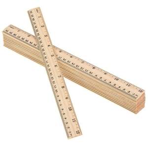 Wooden Ruler 6 & 12 inch