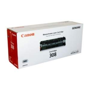 Canon Genuine Laser Toner 308 (Black), Each 