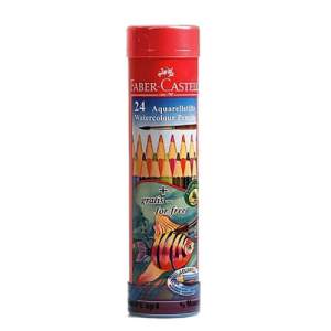 Faber Castell Water Color Pencil - 24Pcs (Long, Tin )